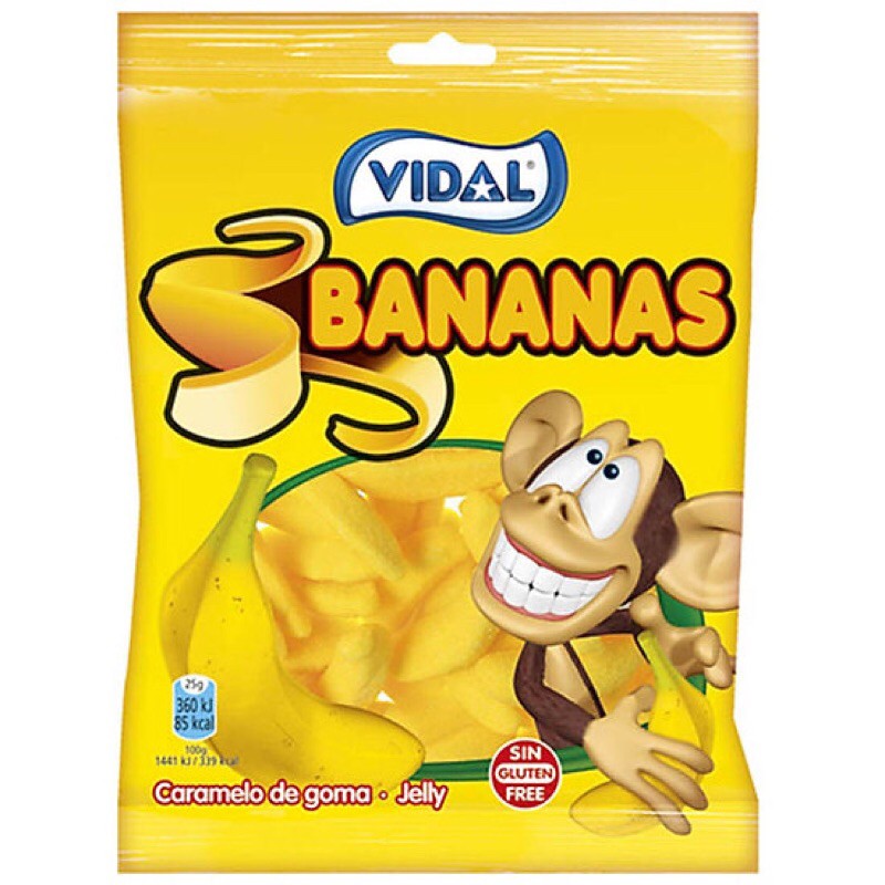 Kẹo dẻo Vidal quả chuối 100g