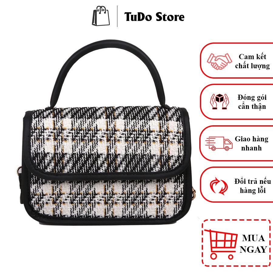 Túi Xách Nữ Đeo Cheó Họa Tiết Thổ Cẩm Chất Da Đẹp Có Quai Cầm Tay Size 20 T20