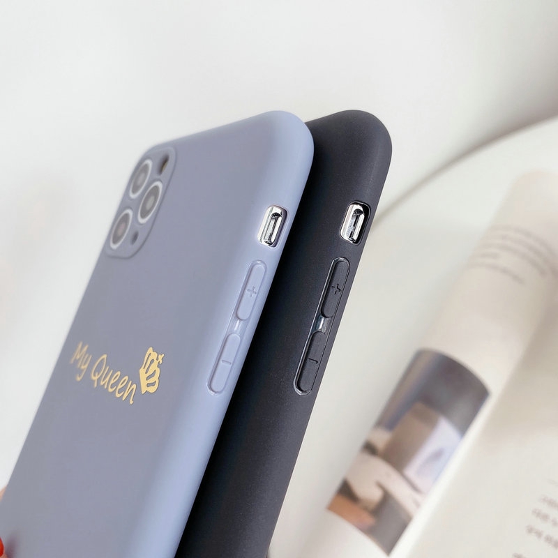 ST|【COD&Ready Stock】Couple King Queen Soft Case for OPPO Reno 3 A15 A15S A54 A53 A33 A93 2020 A52 A92 A31 A91 A5 A9 2020 A3s A5s A7 A12 A12e A39 A57 A83 F1s F1 F3 Plus F5 Youth F9 Pro F11 K3 Realme C1 X