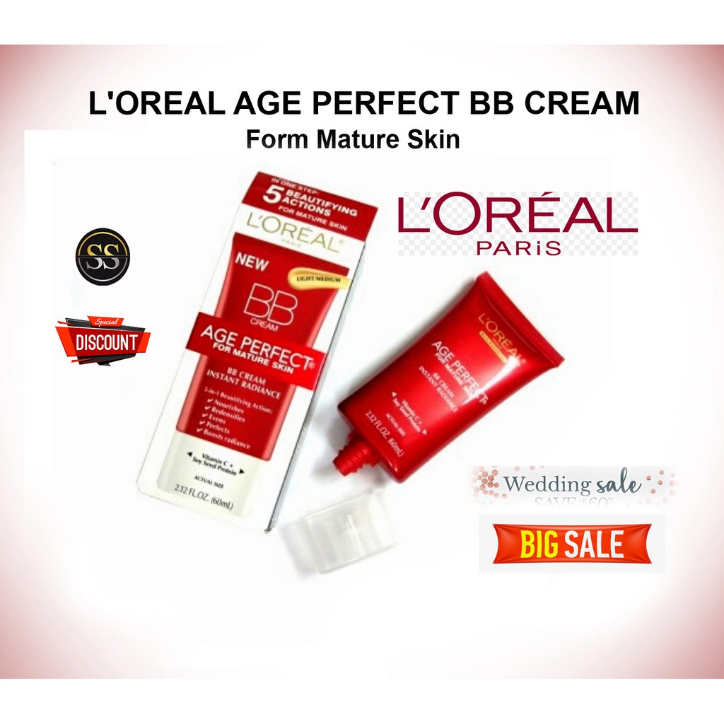 Kem Nền BB Cream Loreal AGE PERFECT INSTANT RADIANCE for mature skin