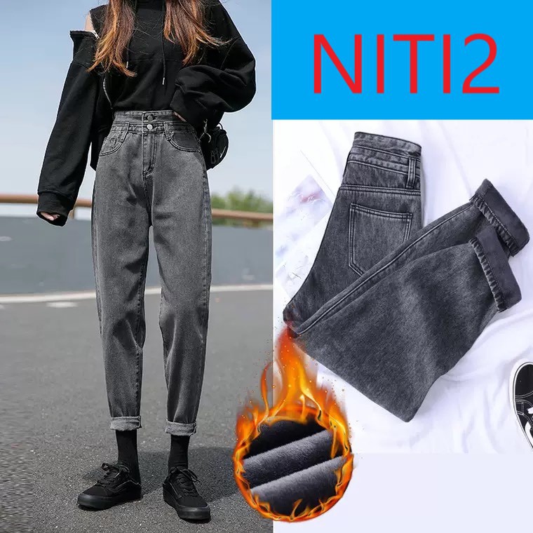 [ TỐT ĐỜI ĐẸP ĐẠO ] QUẦN BAGGY JEAN NỮ 2 NÚT LƯNG XẺ FORM THỤNG LAI CUỐN MÀU XÁM SIÊU CÁ TÍNH NITIQC GHIỀN SIÊU HOT