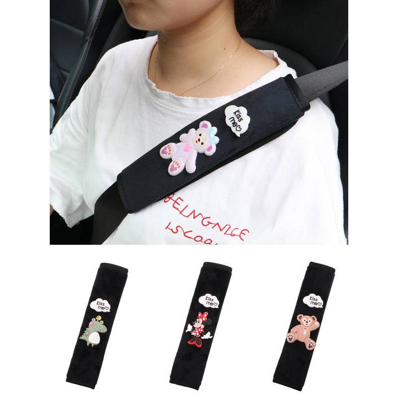 Vỏ Bọc Dây Đai An Toàn Xe Hơi Họa Tiết Hoạt Hình Dễ Thương