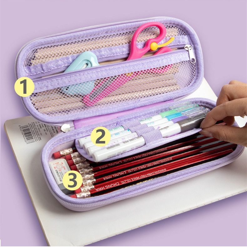 Hộp Đựng Bút Bằng EVA In Hình Kỳ Lân 3D Dễ Thương Cho Bé Gái