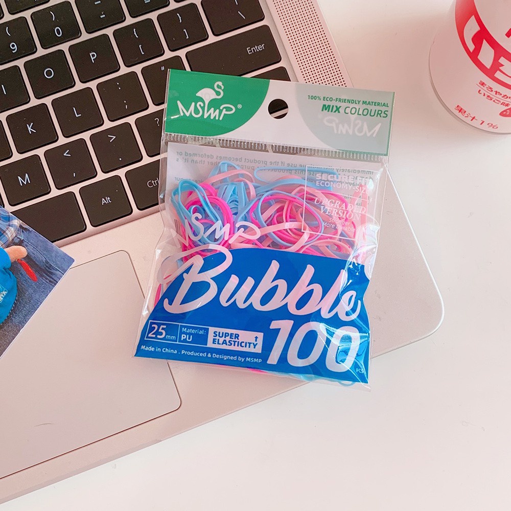 Set 100 dây chun buộc tóc trộn màu cho bạn nữ Sumi