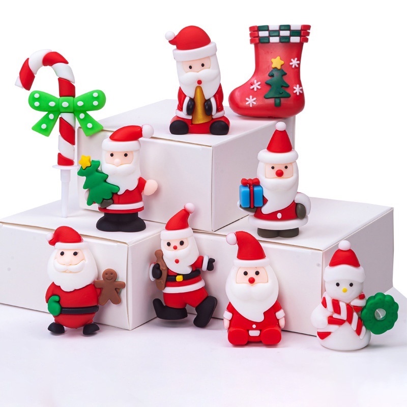 Hàng Mới Về Mới Cờ Treo Trang Trí Bánh Kem Phong Cách Giáng Sinh