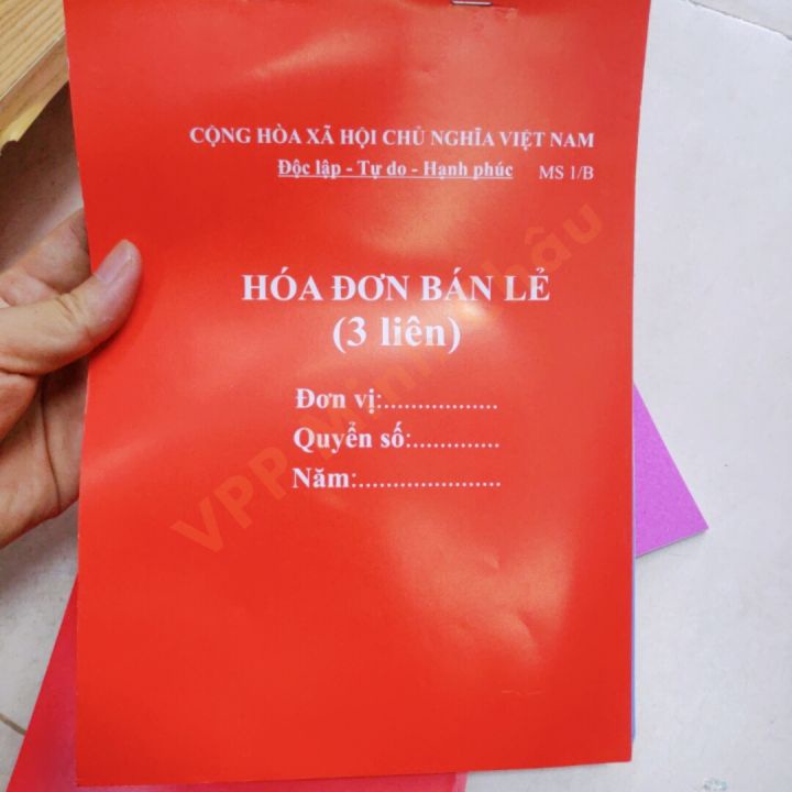 Hóa Đơn Bán Lẻ 1 Liên 2 Liên A5 Và 3 Liên A4 Bộ Công Thương Ban Hành