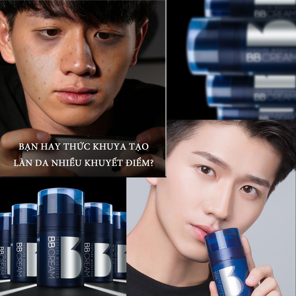 [CHÍNH HÃNG] Kem Nền BB BLUEMAN Che Khuyết Điểm 3 Màu Lựa Chọn Dành Cho Nam 50g | BigBuy360 - bigbuy360.vn