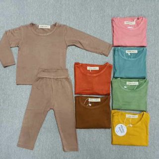 Bộ dài tay thun lạnh cạp cao minky mom