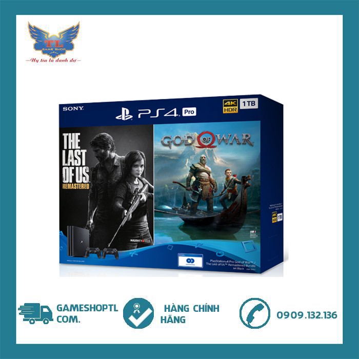 Máy Ps4 Pro Cuh 7218B Model 2019 Kèm 2 Game & 2 Tay Cầm - Chính Hãng Sony Việt Nam (bh 24th )