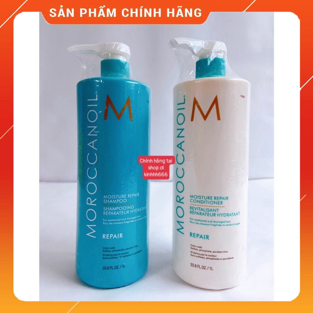 COMBO DẦU GỘI VÀ DẦU XẢ MOROCCANOIL REPAIR  phục hồi tóc hư tổn