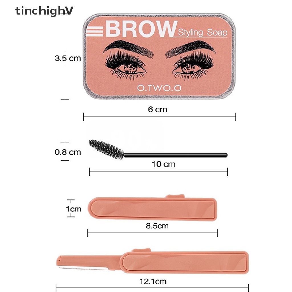 Xà Phòng Gel Trang Điểm Lông Mày Tự Nhiên 4 Màu Sắc Tùy Chọn