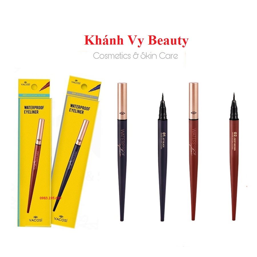 Kẻ Mắt Nước Chống Trôi Vacosi Waterproof Eyeliner 5ml