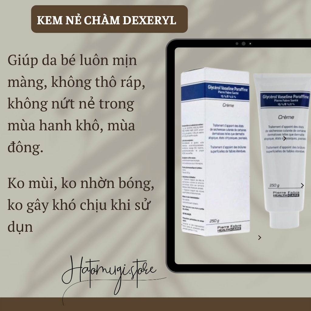 Kem Dưỡng Đa Năng Xóa Nẻ [Hết nẻ,chàm 100%_Hàng Auth] Kem Xóa Nẻ Chàm Pierre Fabre Glycerol Paraffine (250g)