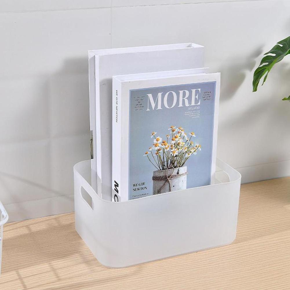 Hộp Đựng Mỹ Phẩm Để Bàn Màu Trong Suốt Mờ Cho Ký Túc Xá M8P7 X8W8