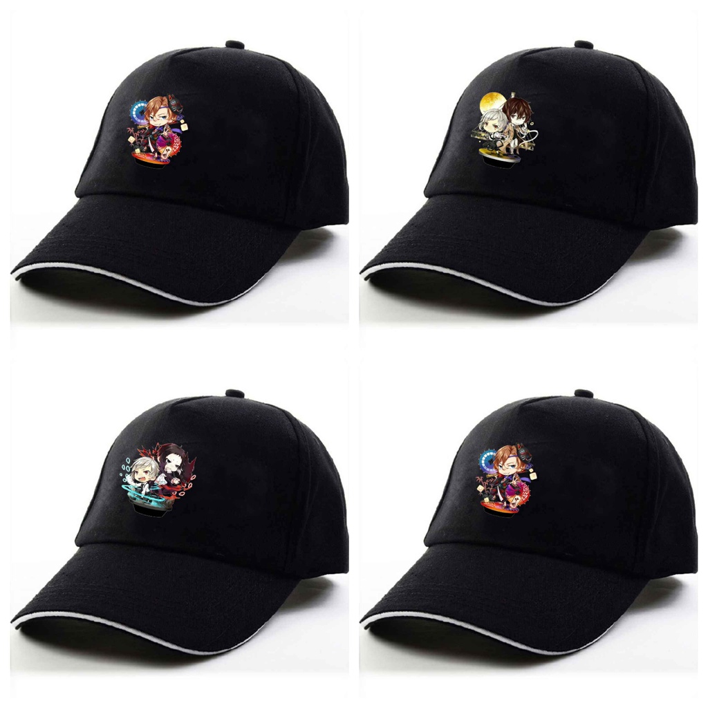 Mũ lưỡi trai in hình Bungou Stray Dogs xinh xắn thời trang phong cách anime chibi cá tính