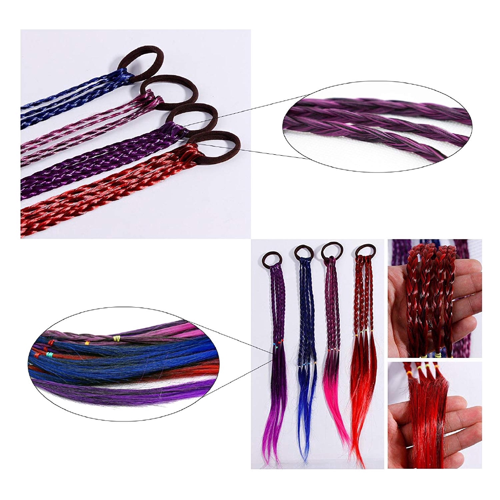 Dây buộc tóc thiết kế bện tóc nhiều màu sắc thời trang xinh xắn cho nữ