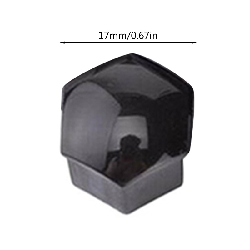 Set 20 Nắp Chụp Đai Ốc Bánh Xe 19mm Màu Đen Thông Dụng Cho Xe Hơi Xe Tải