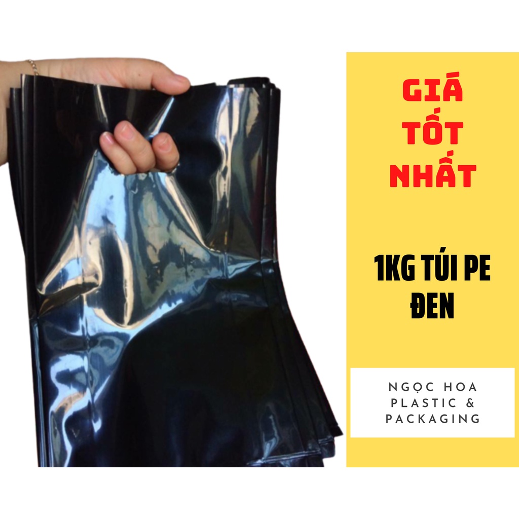 1KG Túi PE Đen các cỡ - túi trắng đựng mỹ phẩm, quần áo …