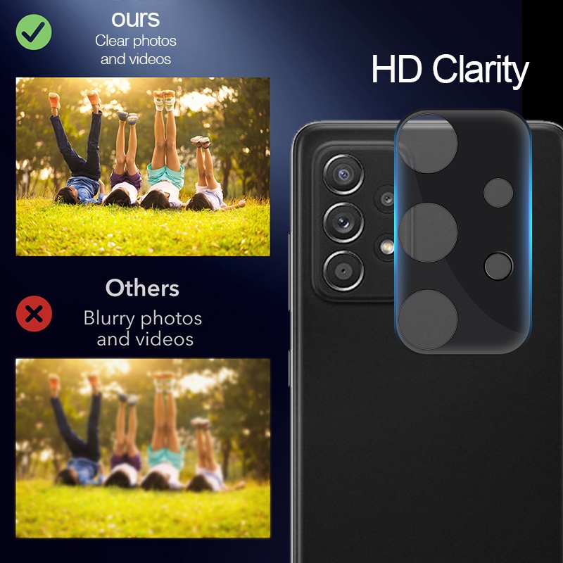 Kính Cường Lực 3D Bảo Vệ Camera Cho Samsung Galaxy A54 A34 A14 A04S A04 S23 A02S A03S A12 A13 A22 A32 A33 A42 A52 A53 A72 A73 A31 A71 A51 S20 S21 FE S22 Plus Note 20 Ultra