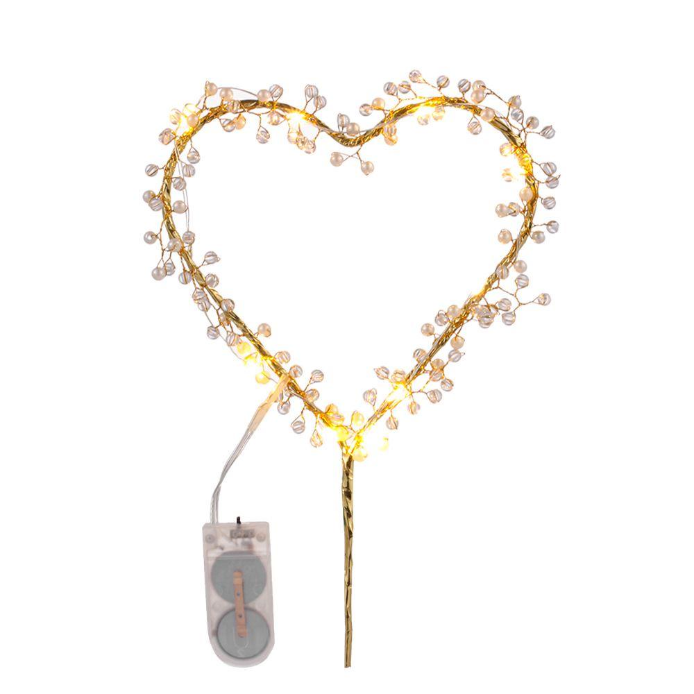 YNATURAL Đèn LED Hình Trái Tim Trang Trí Bánh Kem