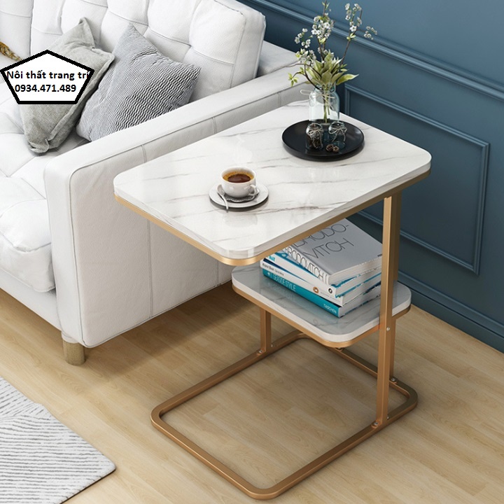 Bàn gô mini 2 tầng để cạnh ghê sofa, Bàn trà góc 2 tầng DH-BGK2024