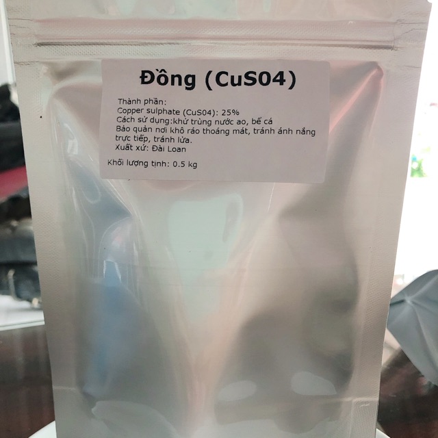 Đồng CuSO4 - gói 500g - diệt tảo ao, bể cá
