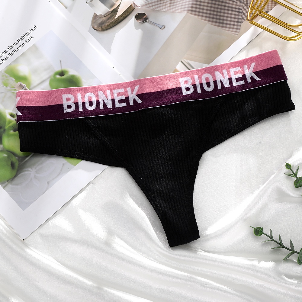 Quần Lót Levao Bằng Cotton Lưng Thấp In Chữ Gợi Cảm Cho Nữ