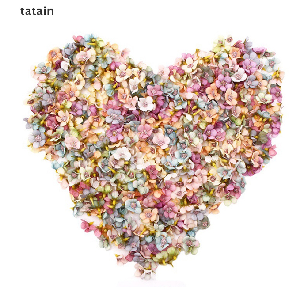 [TAT] 100pcs 2cm Multicolor Daisy Flower Head Mini Silk Artificial Flower For Weddin CVX