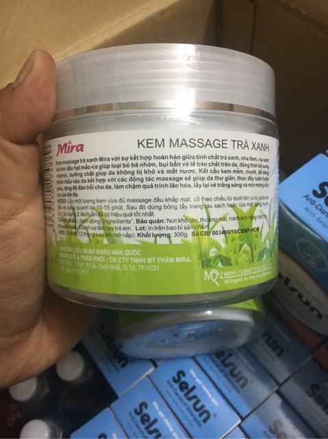 Kem massage body trà xanh Mira