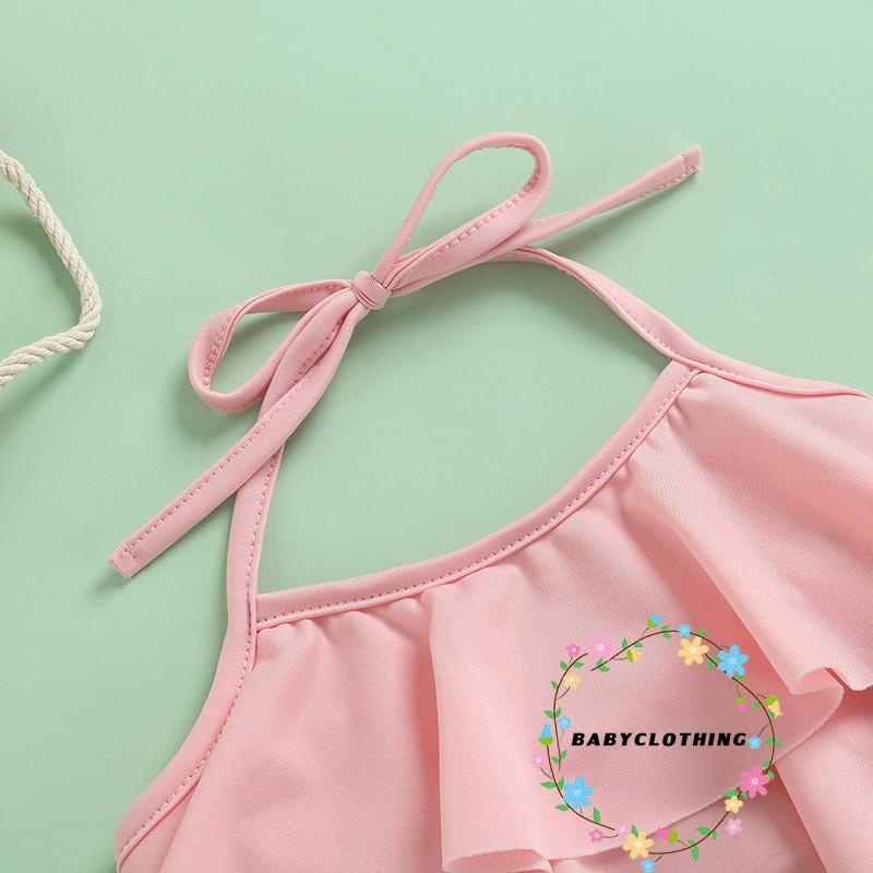 Bộ đồ bơi 3 mảnh màu sắc thời trang cho bé gái