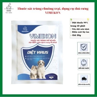 Thuốc sát trùng chuồng trại, dụng cụ chăm sóc thú cưng Vimekon gói 20g bột pha nước sát trùng diệt khuẩn