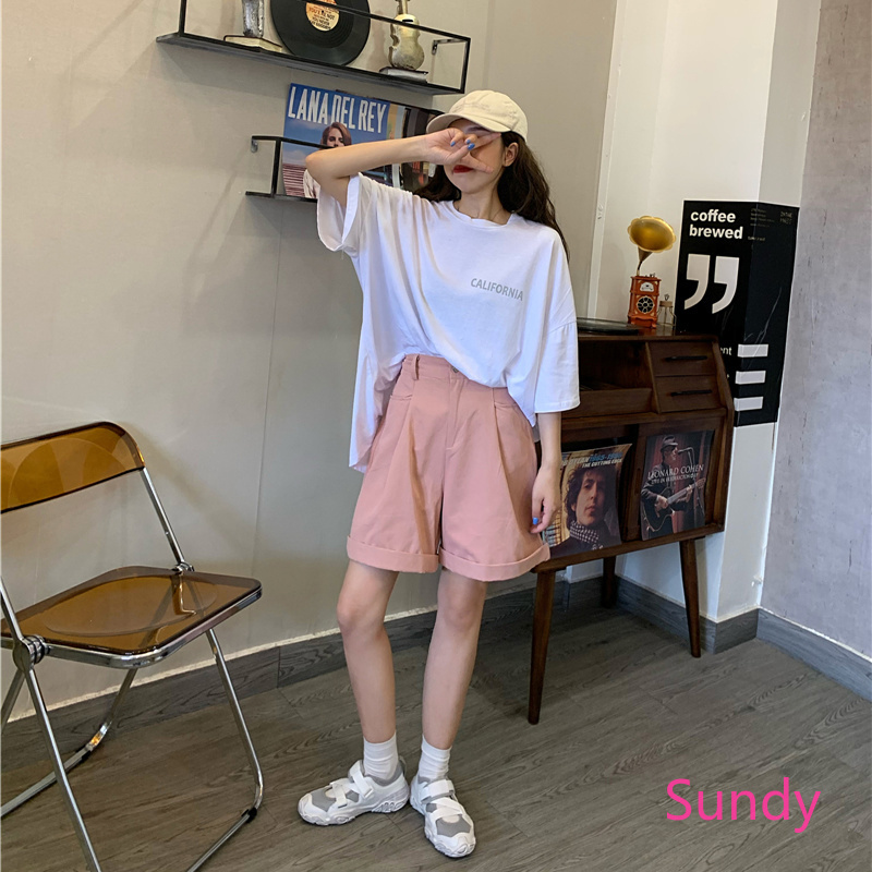 Quần short nữ lưng cao thời trang hàn