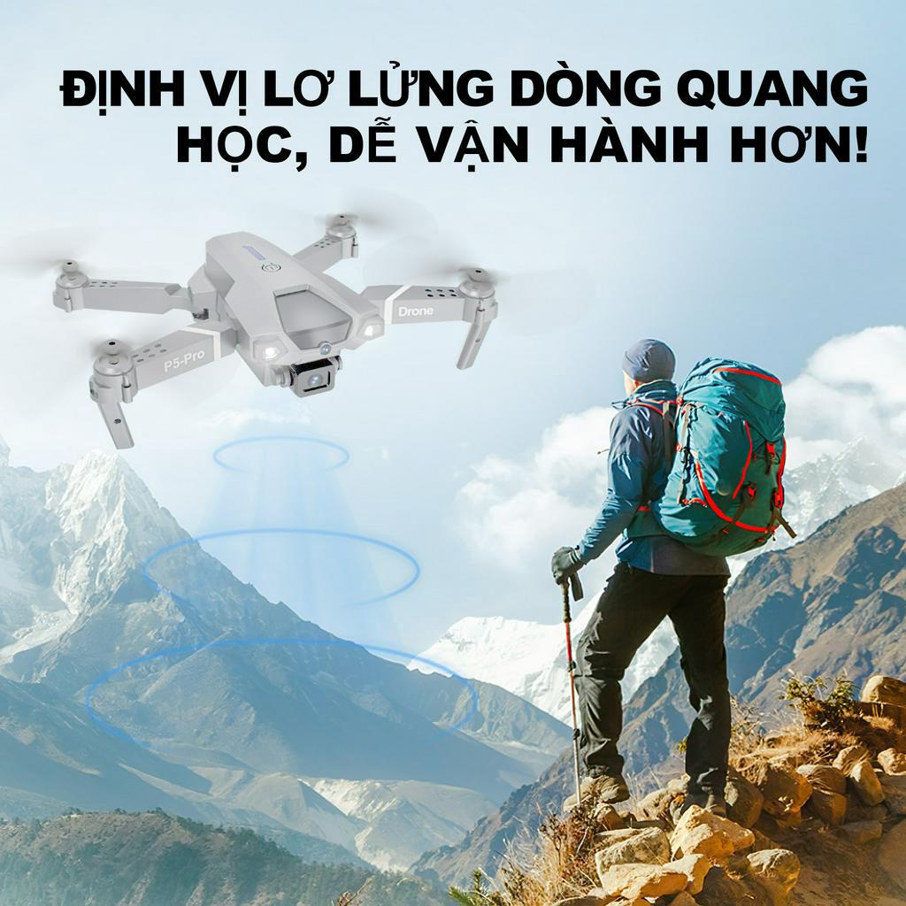 Flycam P5 Pro, Máy bay quay phim 4K Drone Mini giá rẻ - Máy Bay Điều Khiển Từ Xa