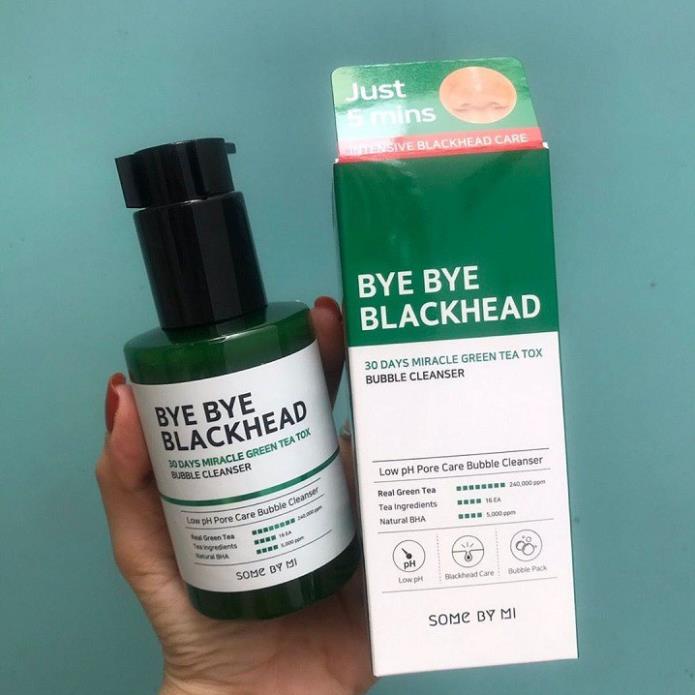 Sữa rửa mặt tạo bọt Some By Mi Bye Bye Blackhead Bubble Cleanser 120ml hỗ trợ giảm mụn đầu đen | BigBuy360 - bigbuy360.vn