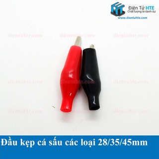 Cặp Đầu kẹp cá sấu Đen + Đỏ