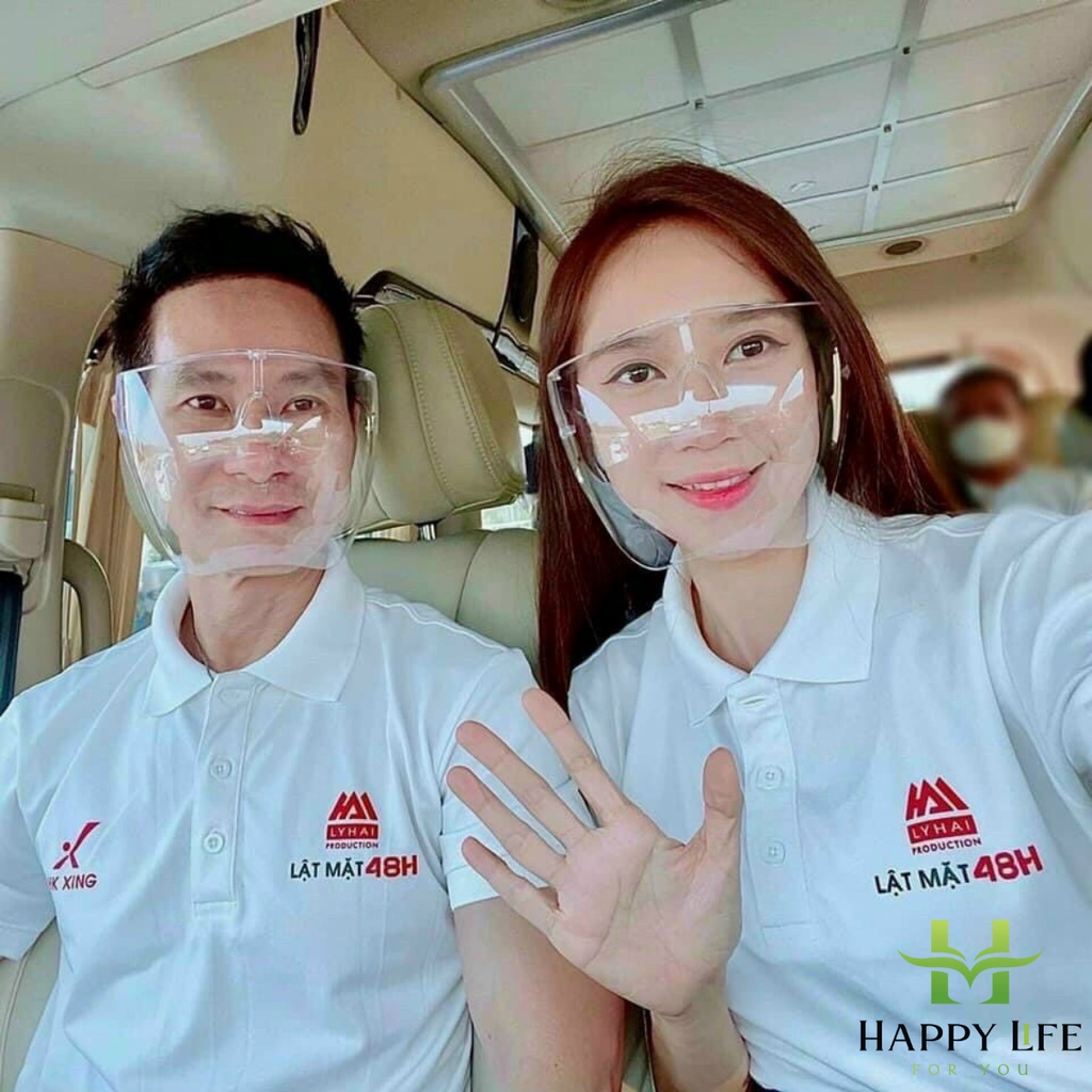 Kính chắn giọt bắn, kính chống bụi, tấm chắn chống dịch Face Shield cao cấp - Happy Life 4U