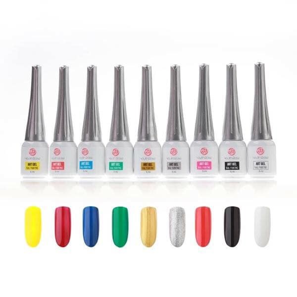 Sơn gel cọ nét hoa hồng vẽ nét đẹp cho chị em làm nail