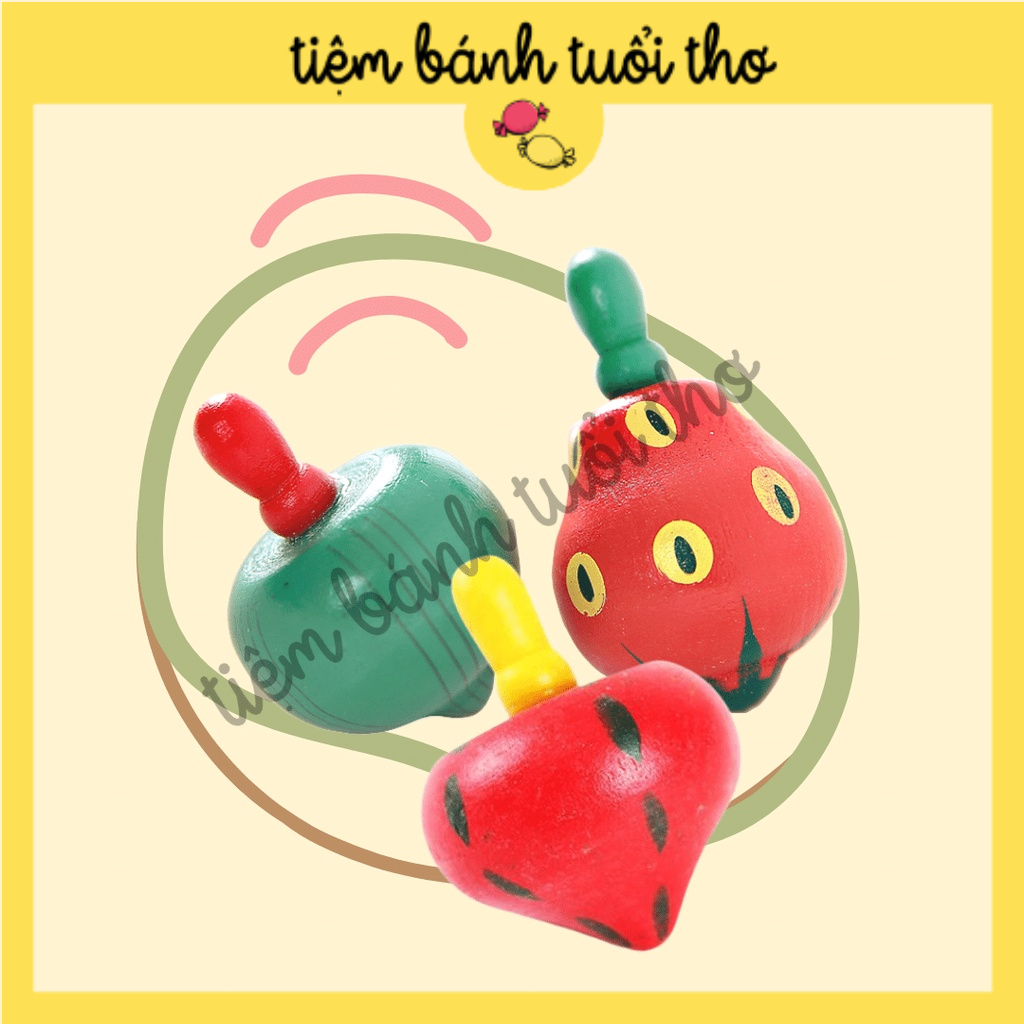 [FreeShip] Con Quay Gỗ hình Trái Cây