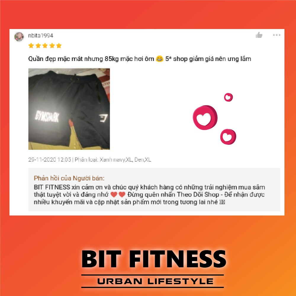 Quần short tập gym Gymshark logo phản quang, khóa chống nước - Quần đùi thể thao cao cấp - BiT Fitness Q.GS.2LG | BigBuy360 - bigbuy360.vn