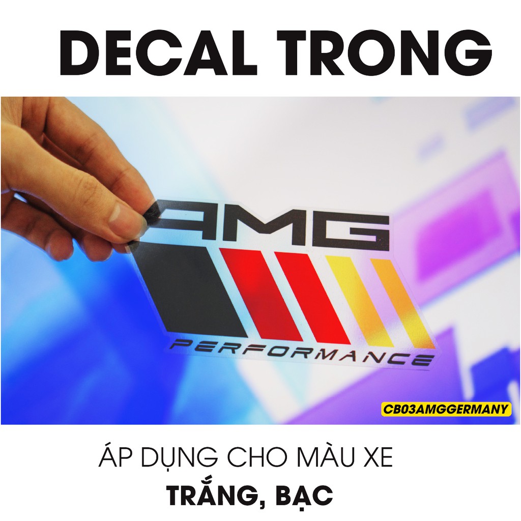 Tem Dán Đa Vị Trí Xe Máy Mẫu AMG Đức | 2CB03AMGGERMANY | Decal Dán Xe Máy, Xe Điện