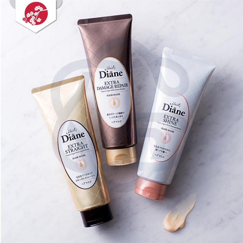 Mặt nạ tóc dành cho tóc hư tổn nặng Moist Diane Extra Damage Repair, nhuộm tẩy Diane Miracle You Damage Repair Hair Mask