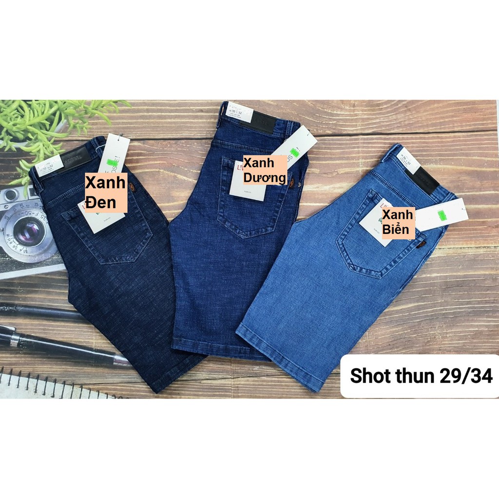 Quần short nam vải jean thun co giãn QN932