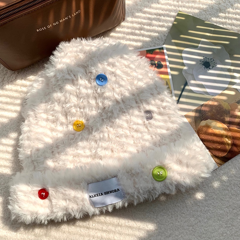 Mũ Bucket Chất Liệu Lông Giả Thời Trang Thu Đông Ấm Áp