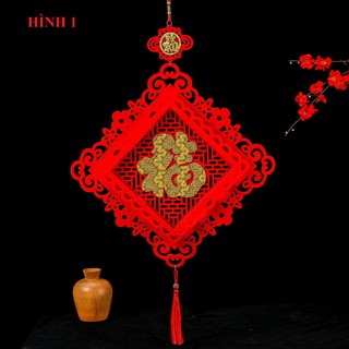 Liễn chữ Phúc nhung đỏ 3D trang trí tết