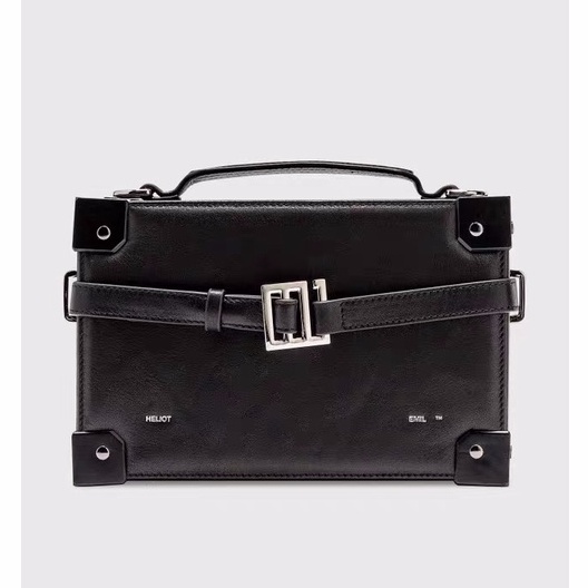 Túi đeo vai Heliot Emil leather trunk bag ss21