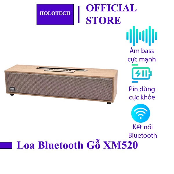 Loa Gỗ Bluetooth Để Bàn XM520, Loa Di Động Âm Bass Cực Đỉnh Hỗ Trợ Thẻ Nhớ USB Dùng Cho Điện Thoại Máy Tính Bảng PC