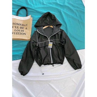 Áo khoác nữ 💚𝗙𝗥𝗘𝗘𝗦𝗛𝗜𝗣💚 Áo khoác dù nữ chống nắng MILAN Đen trẻ trung, năng động, thoáng mát.