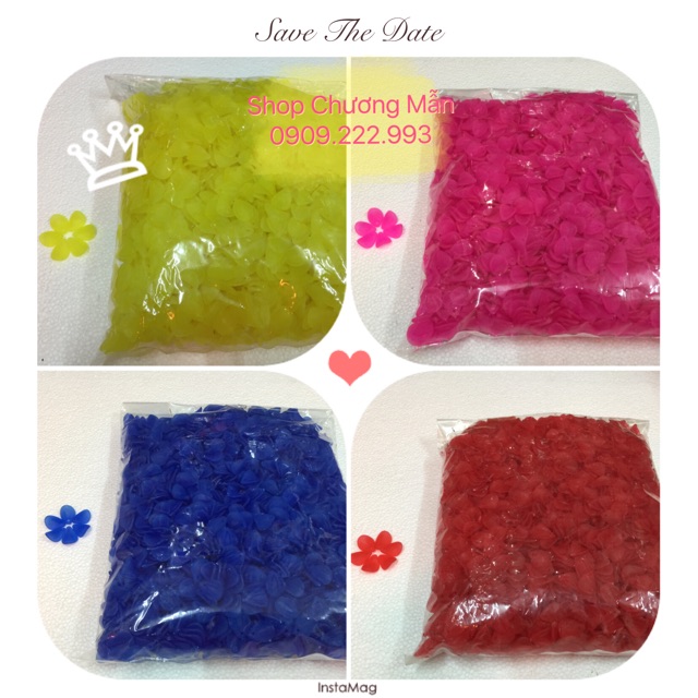 100G Cánh Hoa Mai Nhựa Đủ Màu Trang Trí Hoa Handmade Giá Sỉ