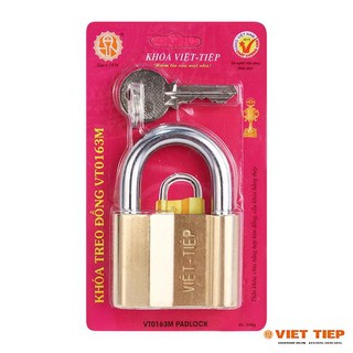 Ổ Khóa cửa treo Việt Tiệp đồng thau 6 phân VT0163M (khóa bằng chìa)