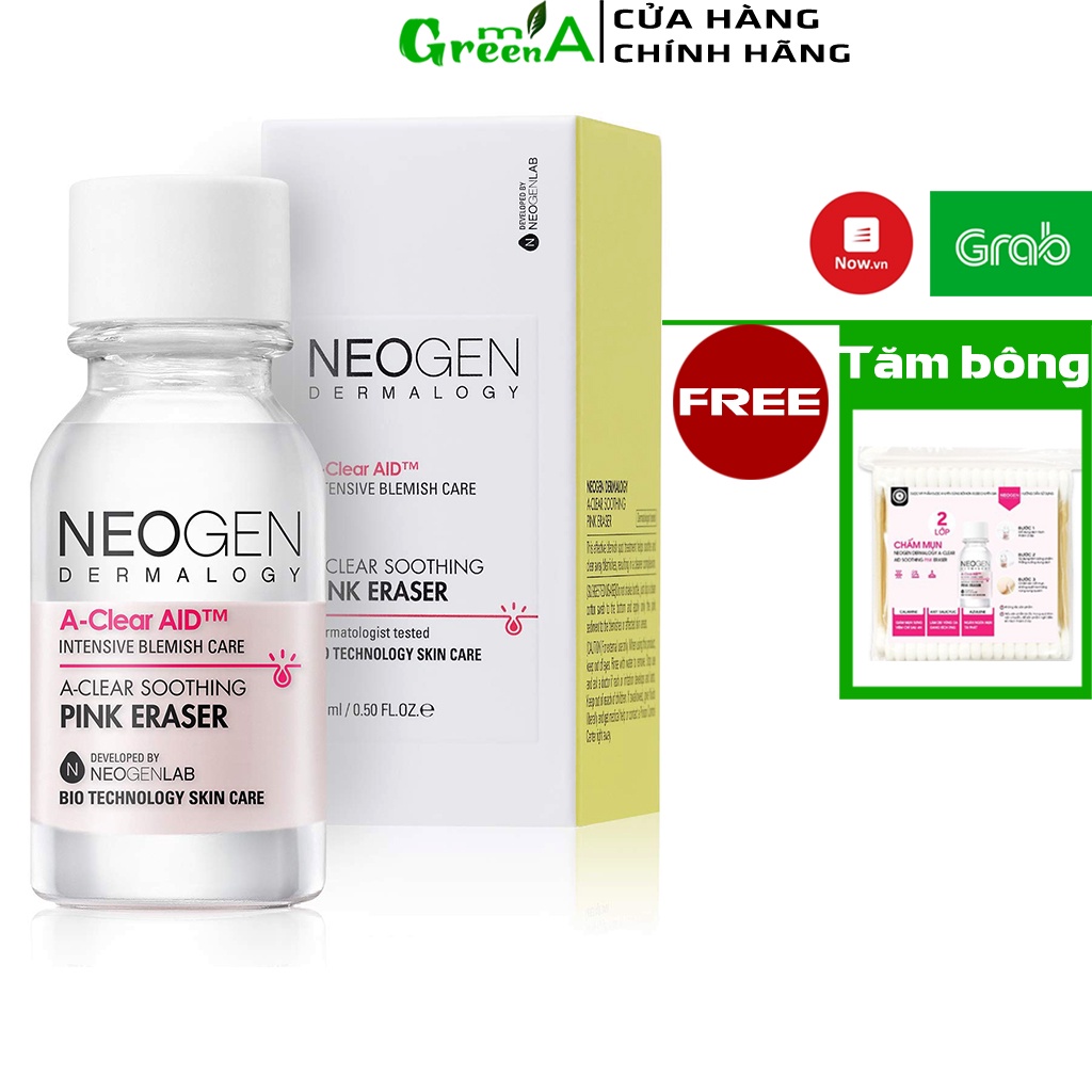 Chấm Mụn Neogen A-clear Soothing Pink Eraser 15ml Xẹp Mụn Giảm Xưng Đỏ Không Gây Kích Ứng [NHẬP KHẨU CHÍNH HÃNG]